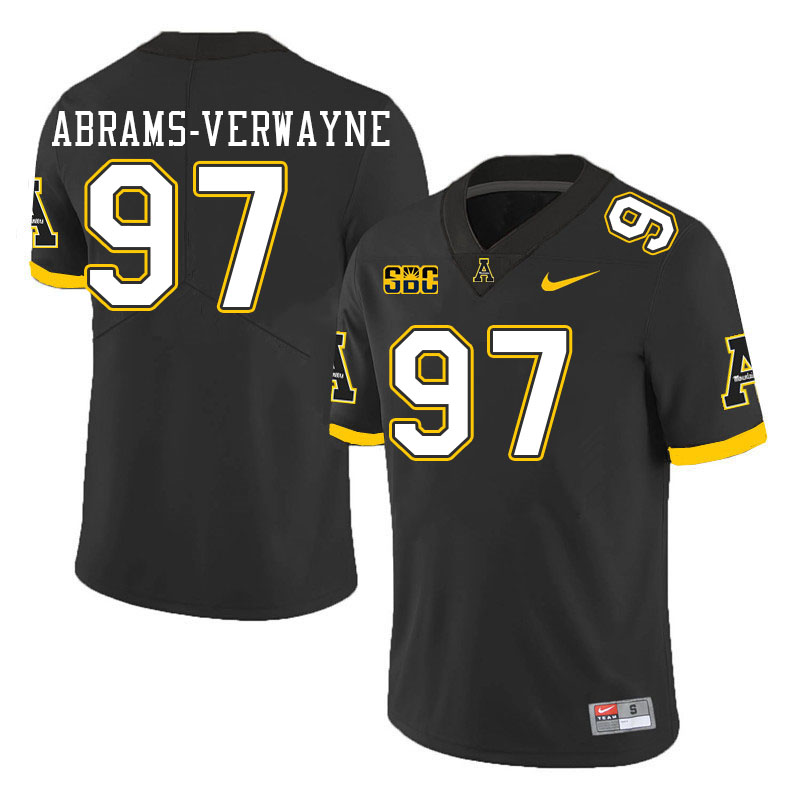 Men #97 Kevin Abrams-Verwayne Appalachian State Mountaineers College Football Jerseys Stitched Sale-